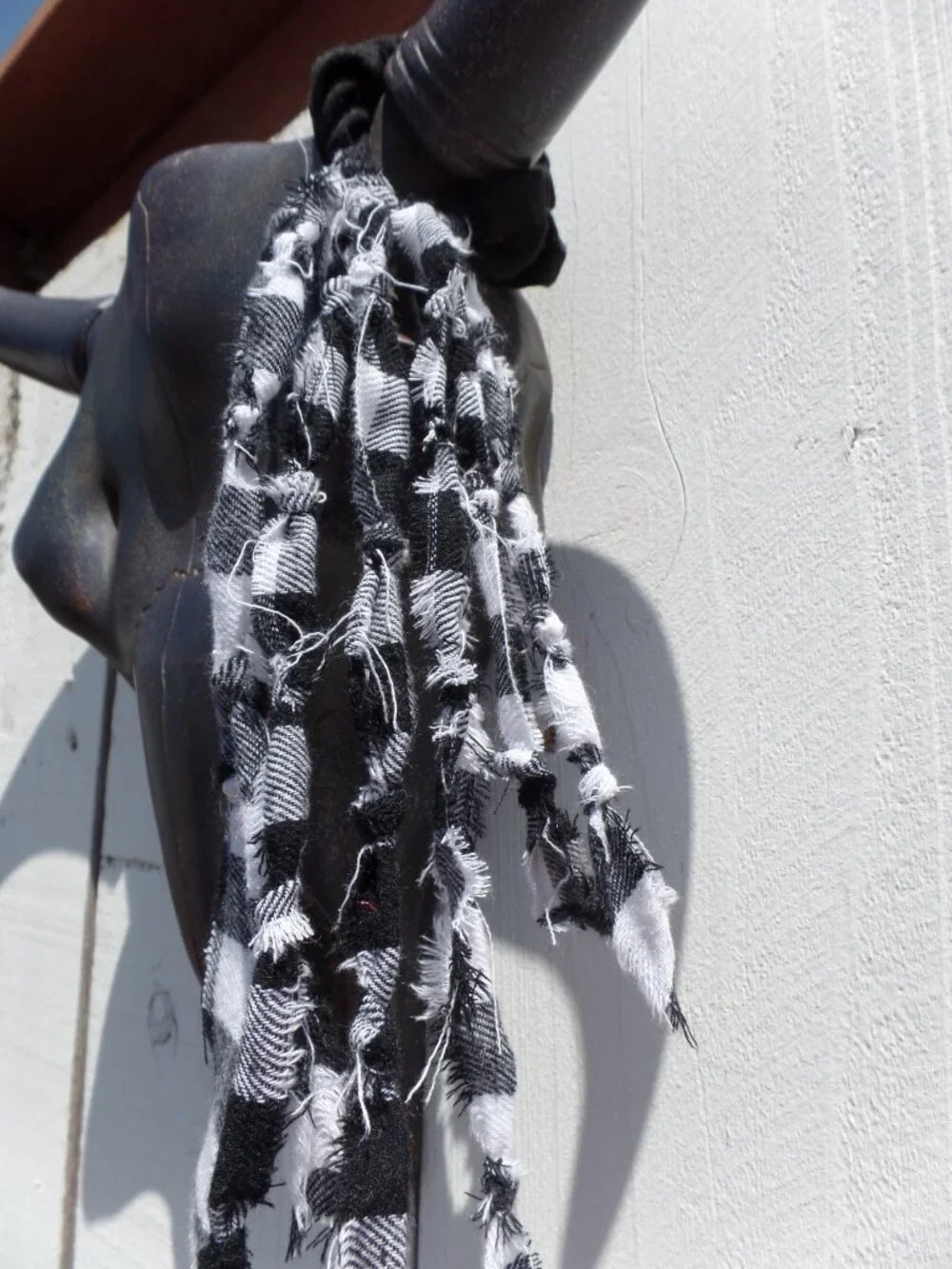 Hand Crafted SCRUNCHIE Swag (1) CHECKERED PAST